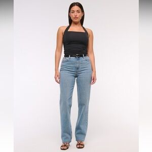 NWT Curvy love ultra high rise 90 straight jeans- Abercrombie